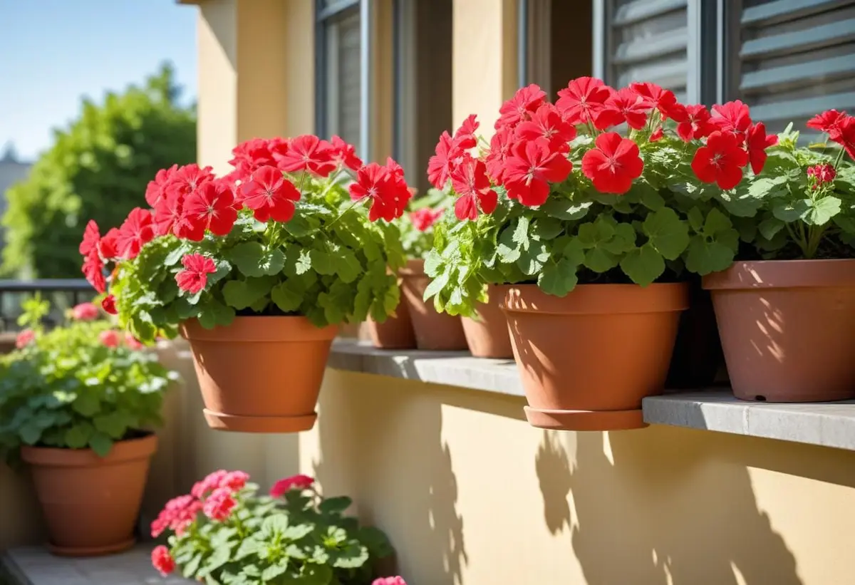 Så får du pelargoner utomhus att blomstra i sommar illustration